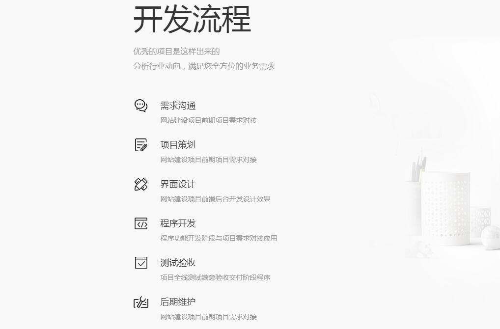 网站建设基本流程图
